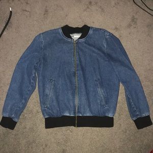 American Apparel denim bomber jacket
